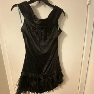 Black off shoulder dress